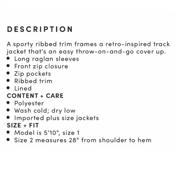 Torrid Women's Black & White Stripe Active Track Jacket Size 1X - Picture 4 of 12